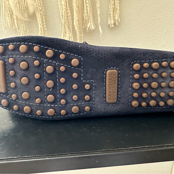 Brunello Cucinelli navy suede loafers size 43 main image 6